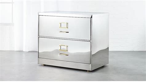 cb2 stainless steel file cabinet|cromwell brown filing cabinet.